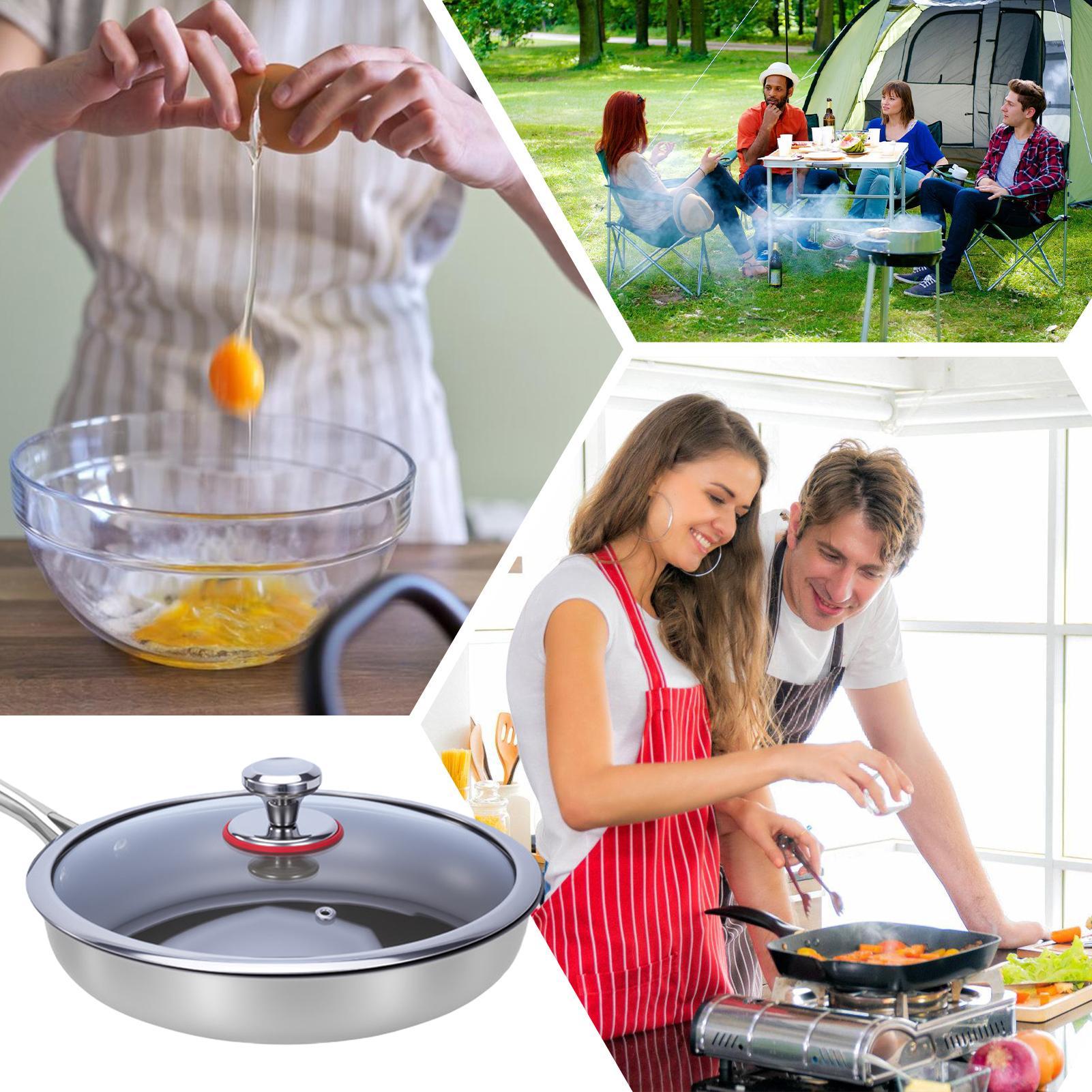 Home Cooking Supplies - مقلاة طهي من التيتانيوم غير لاصقة،