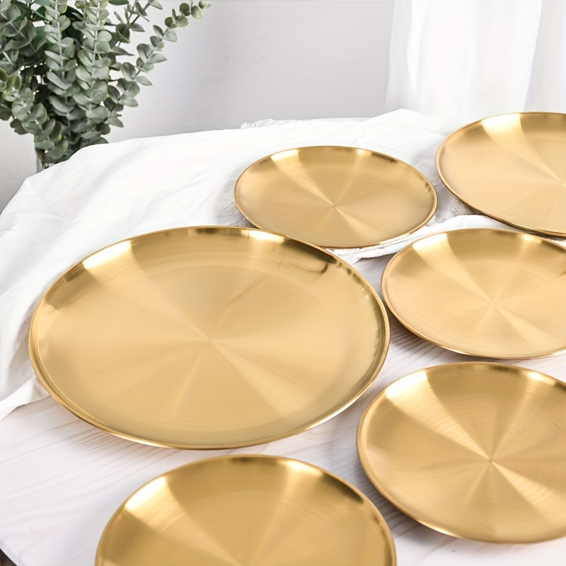 Home Cooking Dishes - قطعتان، أطباق بيتزا ذهبية، طبق عشاء