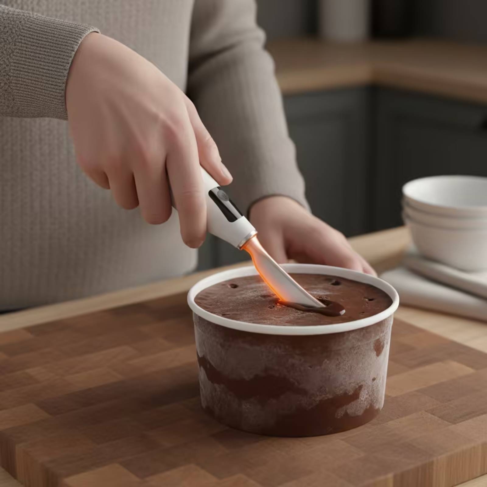 مغرفة آيس كريم كهربائية قابلة  - مراجعة Home Cooking Kitchen وسعره