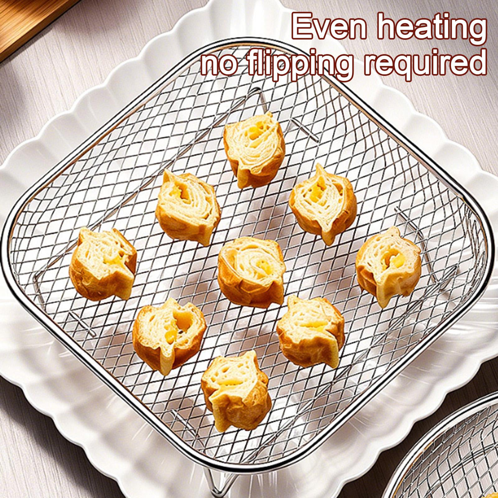 رف قلاية هوائية من الستانلس ست - مراجعة Home Cooking Supplies وسعره